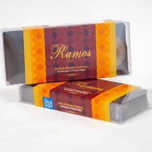 Turrón de naranja, cointreau, mazapán y chocolate negro